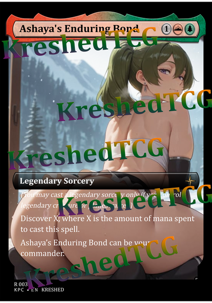 Ashaya's Enduring Bond MTG Full Art Holo – Anime Custom Card | KreshedTCG