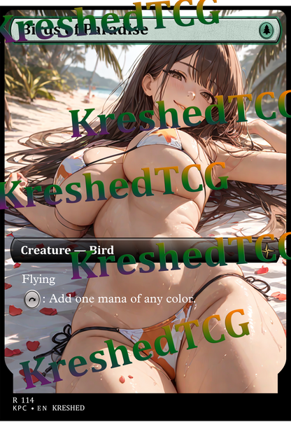 Birds of Paradise MTG Full Art Holo – Anime Custom Card | KreshedTCG