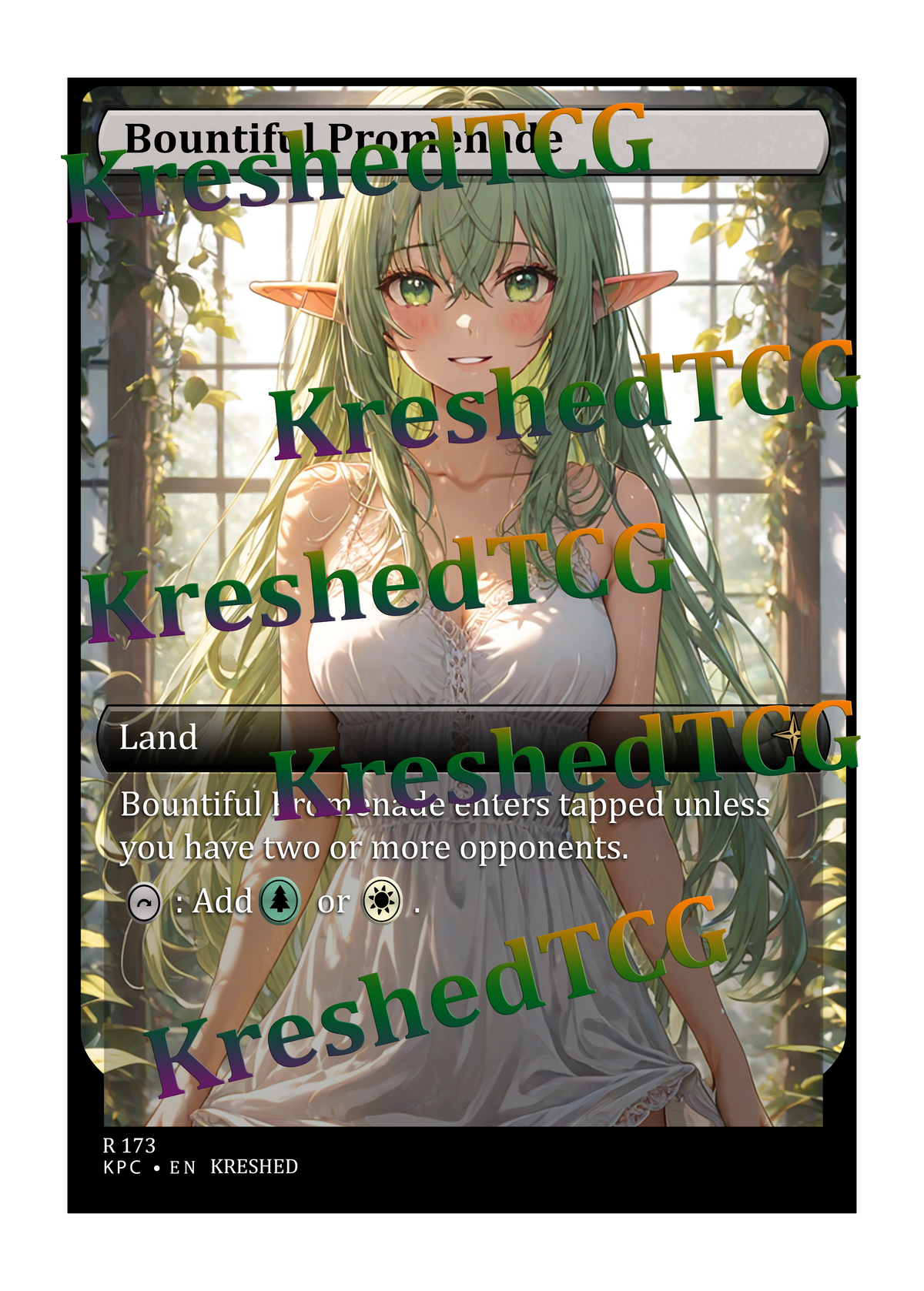 Bountiful Promenade MTG Full Art Holo – Anime Custom Card | KreshedTCG