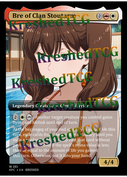 Bre of Clan Stoutarm MTG Full Art Holo – Anime Custom Card | KreshedTCG