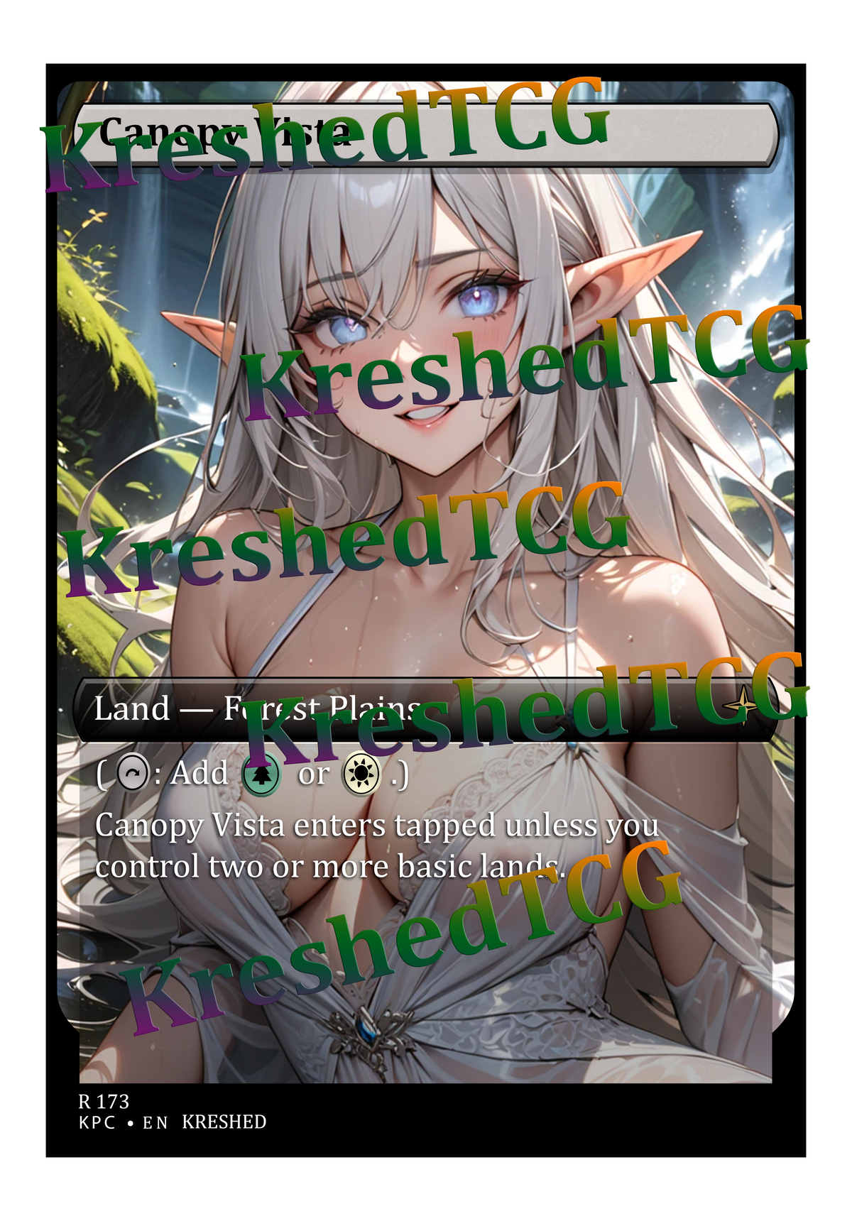Canopy Vista MTG Full Art Holo – Anime Custom Card | KreshedTCG
