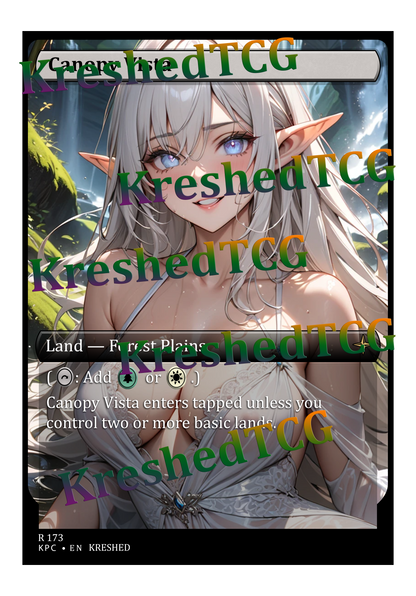 Canopy Vista MTG Full Art Holo – Anime Custom Card | KreshedTCG