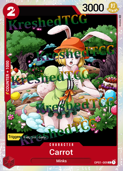 Carrot OP01-009 One Piece Full Art Holo – Anime Custom Card | KreshedTCG