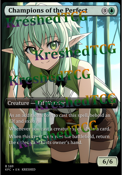 Champions of the Perfect MTG Full Art Holo – Anime Custom Card | KreshedTCG