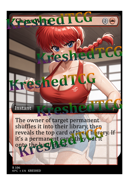 Chaos Warp MTG Full Art Holo – Anime Custom Card | KreshedTCG