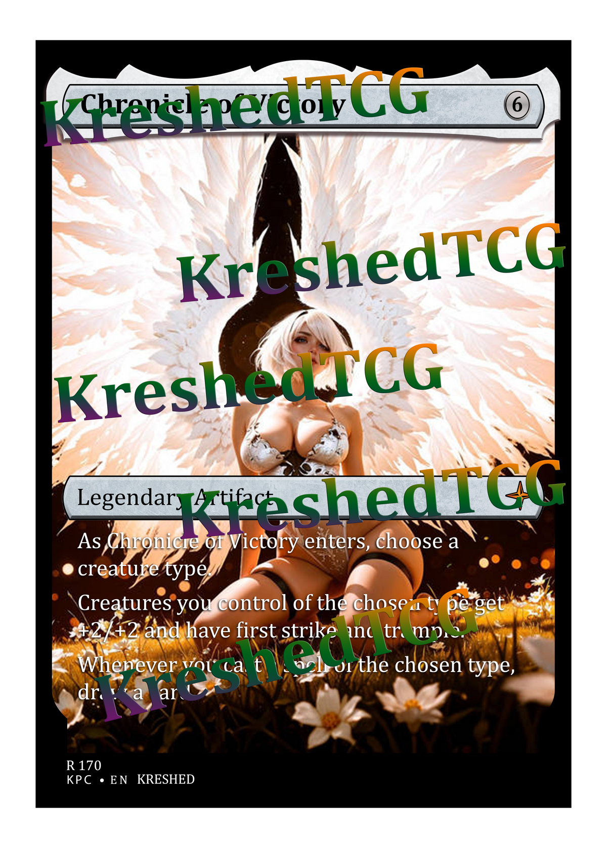Chronicle of Victory MTG Full Art Holo – Anime Custom Card | KreshedTCG