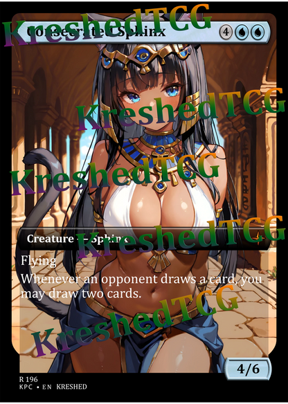 Consecrated Sphinx MTG Full Art Holo – Anime Custom Card | KreshedTCG