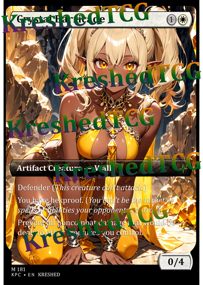 Crystal Barricade MTG Full Art Holo – Anime Custom Card | KreshedTCG
