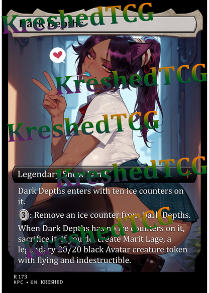 Dark Depths MTG Full Art Holo – Anime Custom Card | KreshedTCG