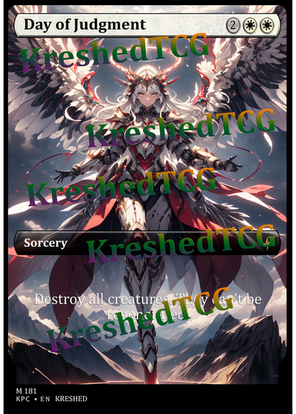 Day of Judgment MTG Full Art Holo – Anime Custom Card | KreshedTCG