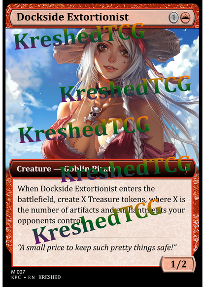Dockside Extortionist MTG Full Art Holo – Anime Custom Card | KreshedTCG