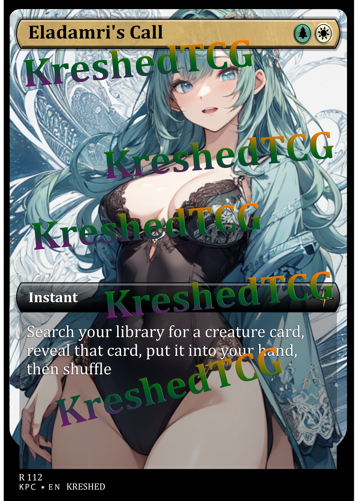 Eladamri's Call MTG Full Art Holo – Anime Custom Card | KreshedTCG