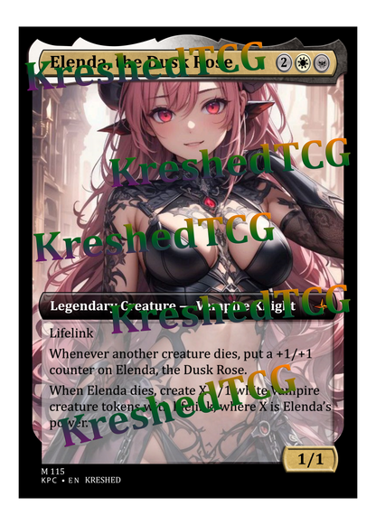Elenda, the Dusk Rose MTG Full Art Holo – Anime Custom Card | KreshedTCG