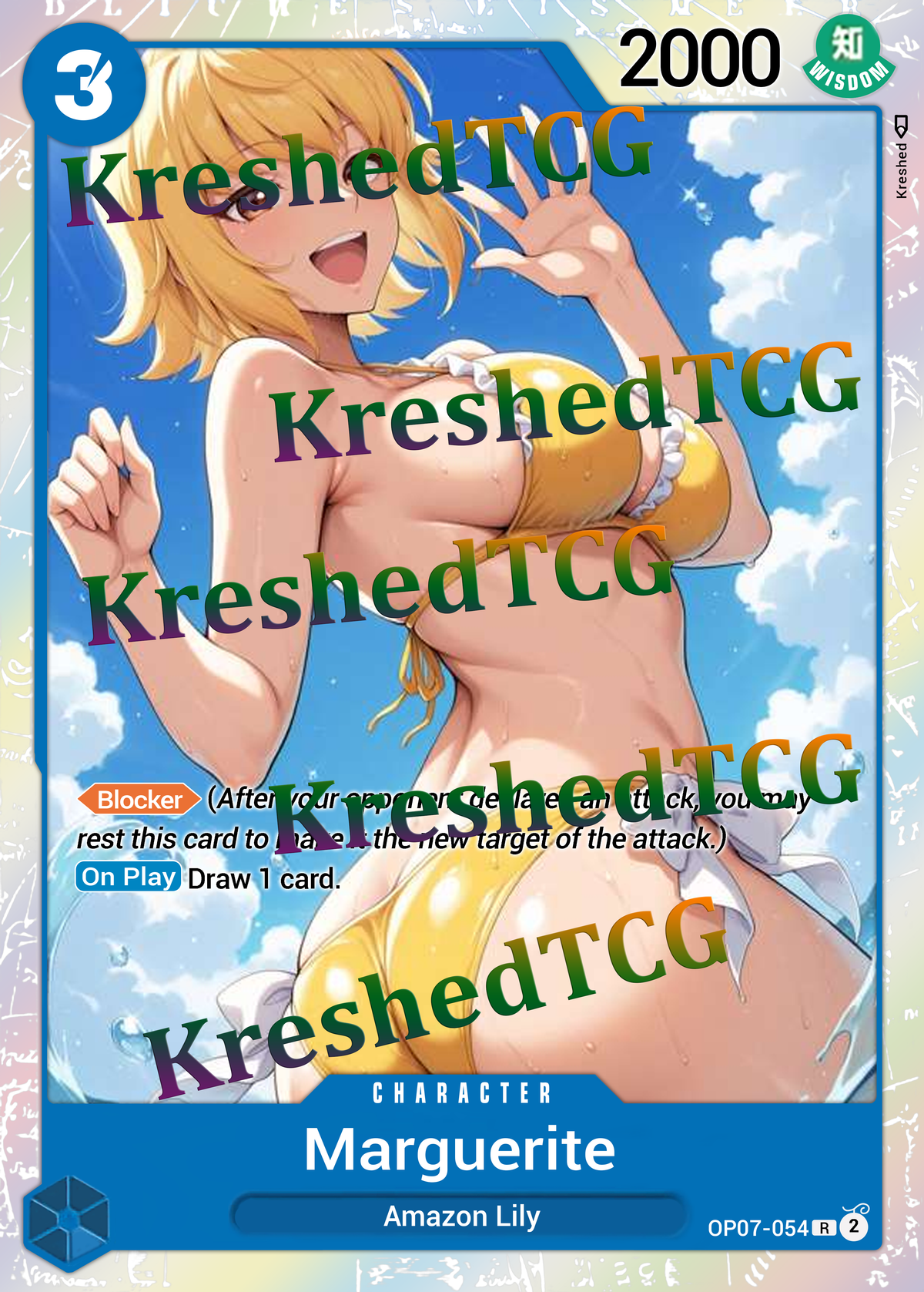 Marguerite OP07-054 One Piece Full Art Holo – Anime Custom Card | KreshedTCG