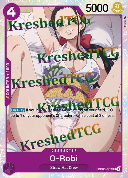 O-Robi OP05-063 One Piece Full Art Holo – Anime Custom Card | KreshedTCG